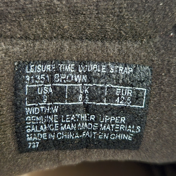 PW Minor Mens Shoes 9 Dark Brown Leather Velcro - Picture 12 of 12